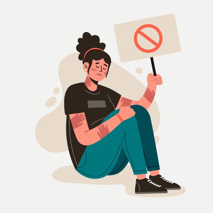 Vector Gratis konsep hentikan kekerasan gender