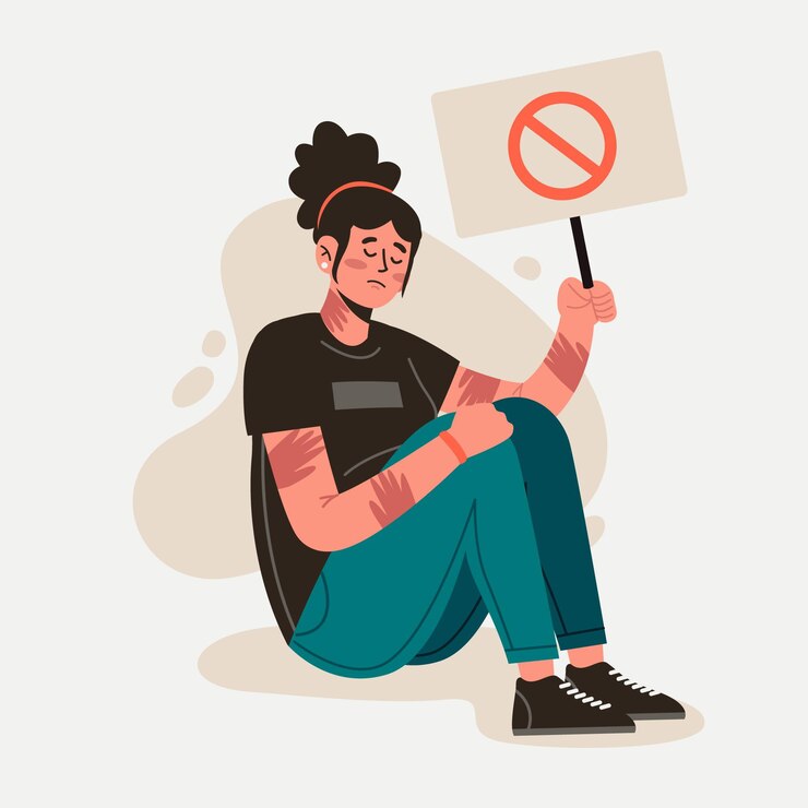 Vector Gratis konsep hentikan kekerasan gender