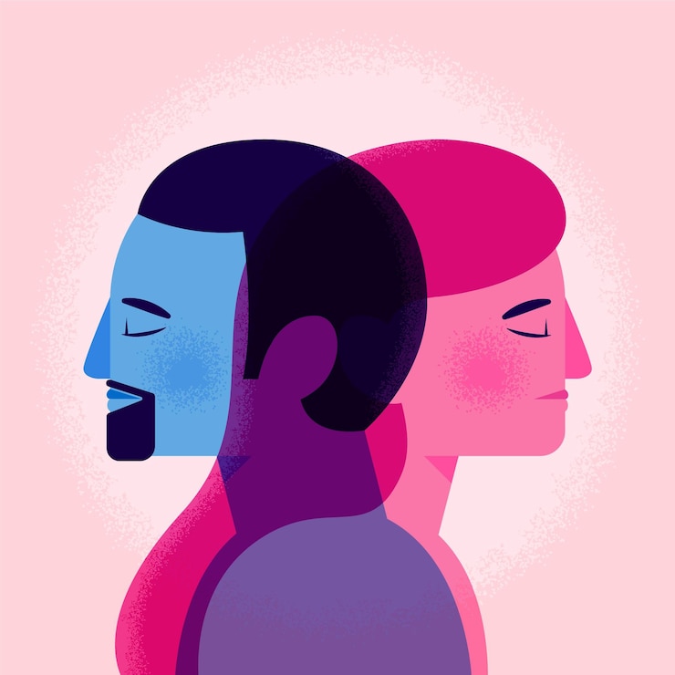 Vector Gratis konsep identitas gender