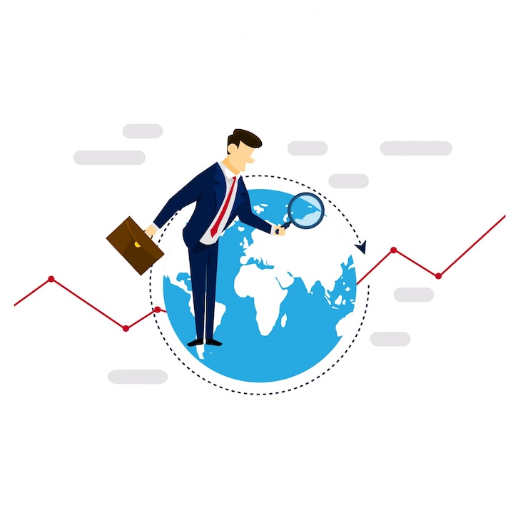 Vector Gratis konsep ilustrasi strategi pengusaha riset global