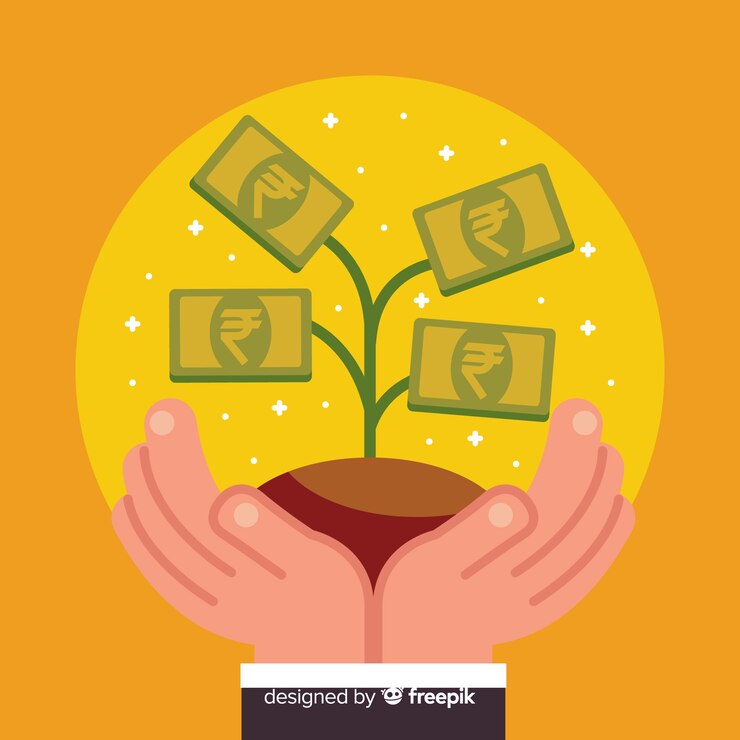 Vector Gratis konsep investasi rupee india