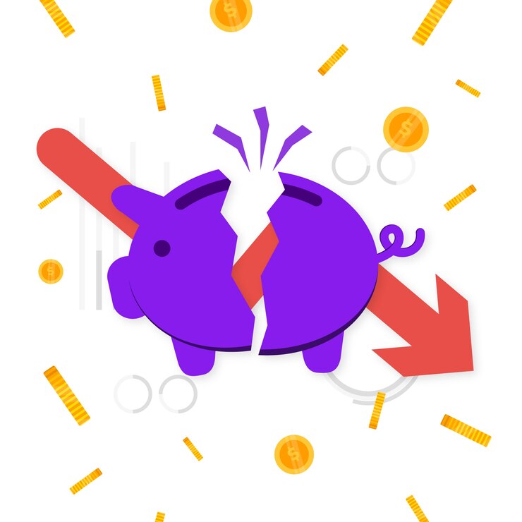 Vector Gratis konsep kebangkrutan desain datar