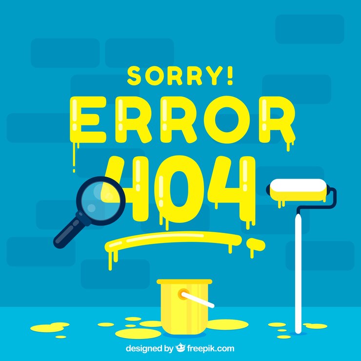 Vector Gratis konsep kesalahan 404 dengan cat