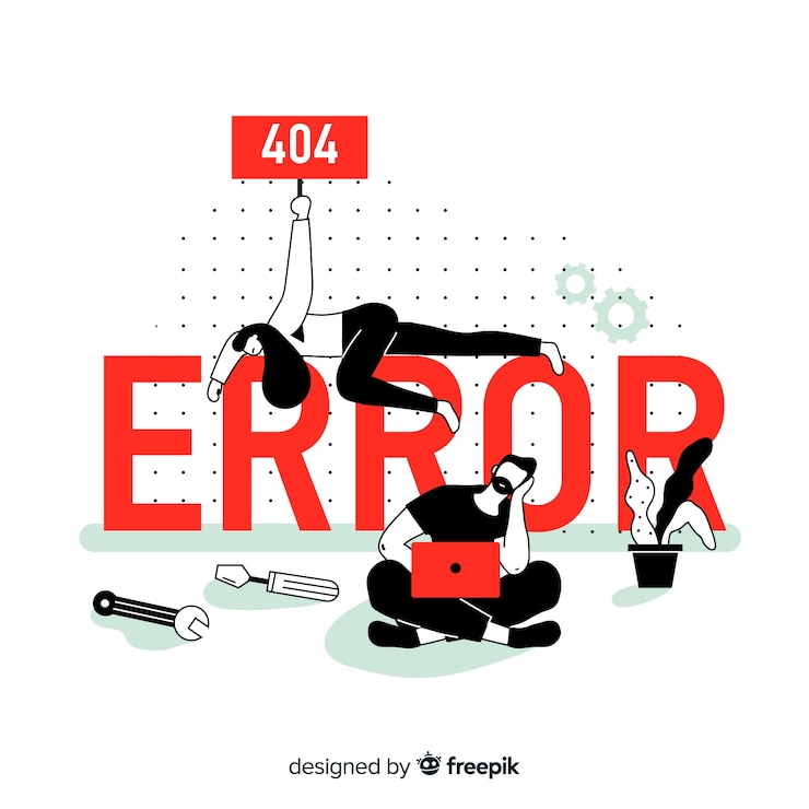 Vector Gratis konsep kesalahan 404 untuk halaman arahan