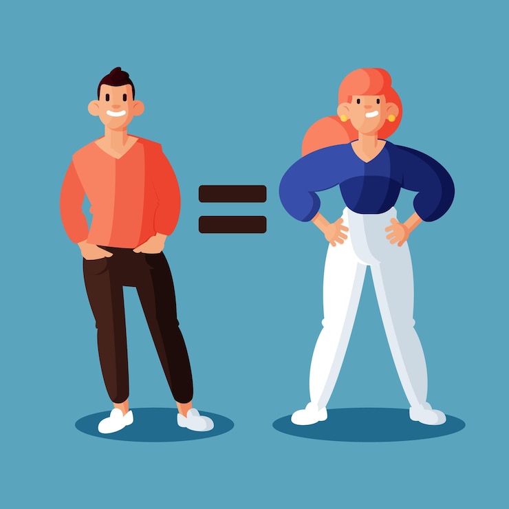 Vector Gratis konsep kesetaraan gender