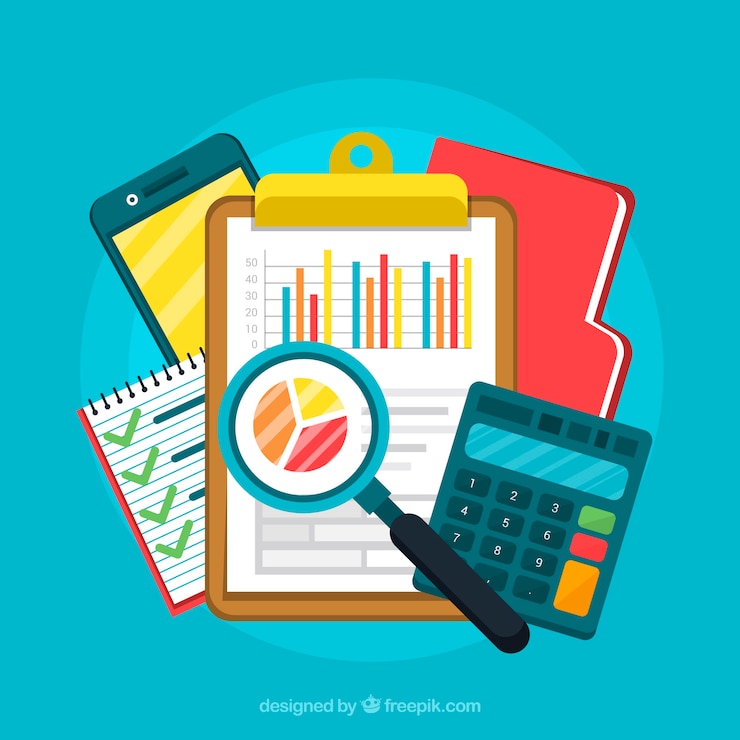 Vector Gratis konsep keuangan dengan folder