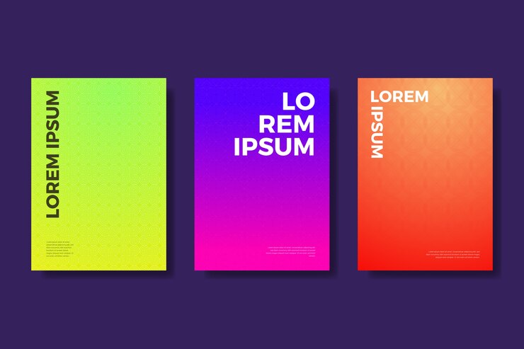 Vector Gratis konsep koleksi sampul gradien halftone