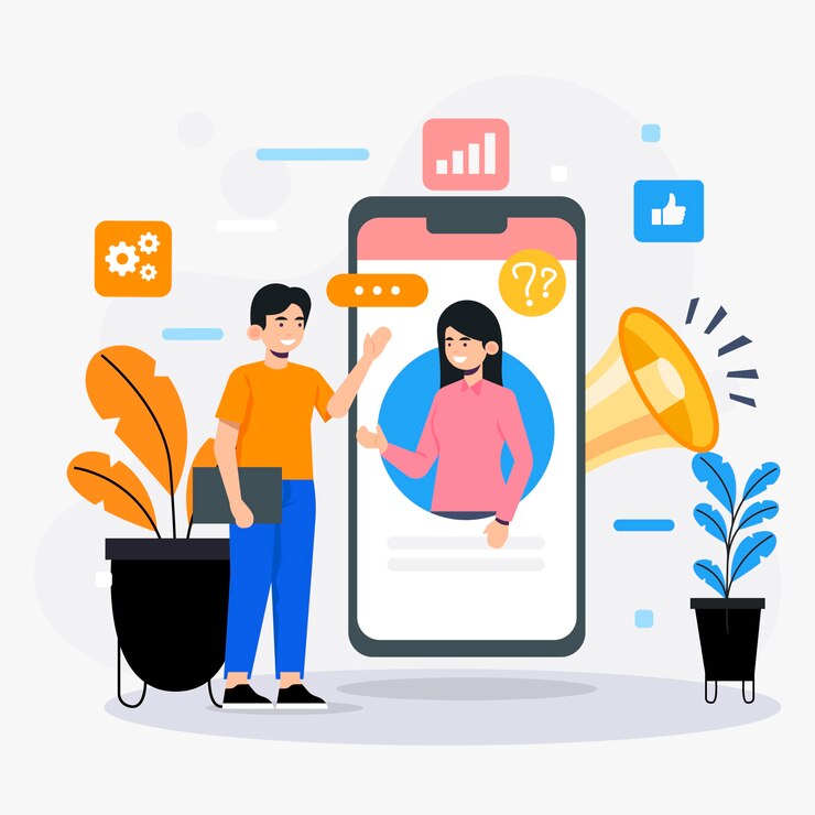 Vector Gratis konsep komunikasi bisnis desain datar digambar tangan