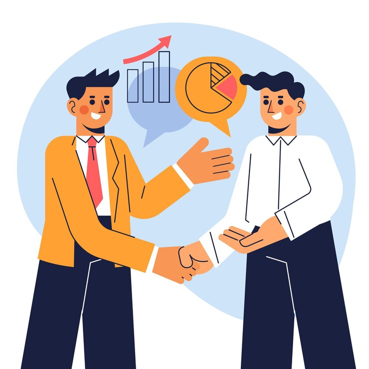 Vector Gratis konsep komunikasi bisnis digambar tangan