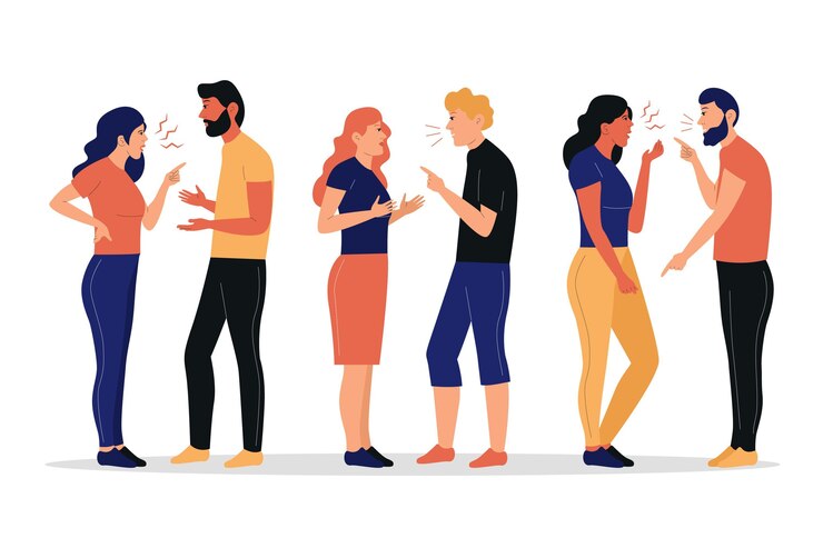 Vector Gratis konsep konflik pasangan