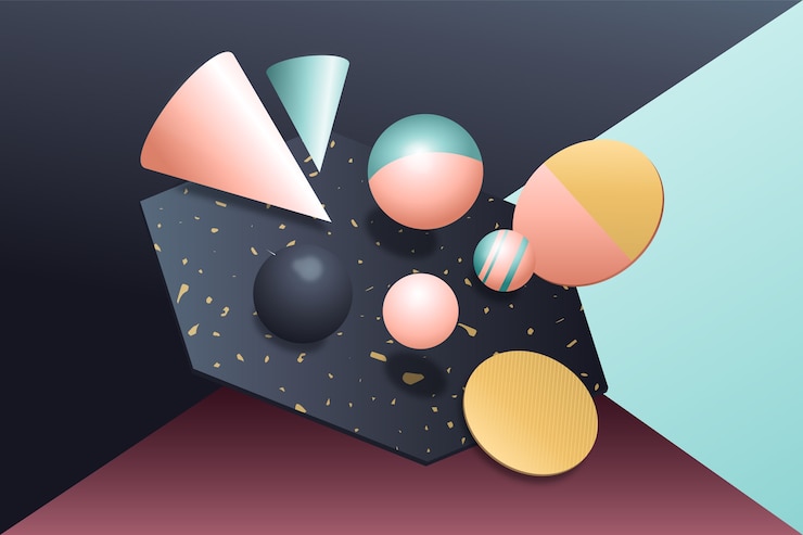 Vector Gratis konsep latar belakang 3d