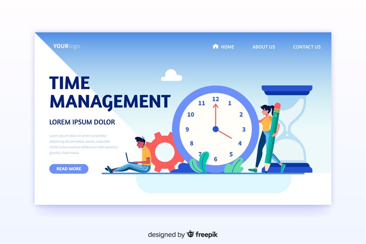 Vector Gratis konsep manajemen waktu untuk halaman arahan