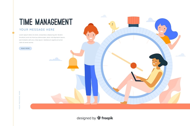 Vector Gratis konsep manajemen waktu untuk halaman arahan