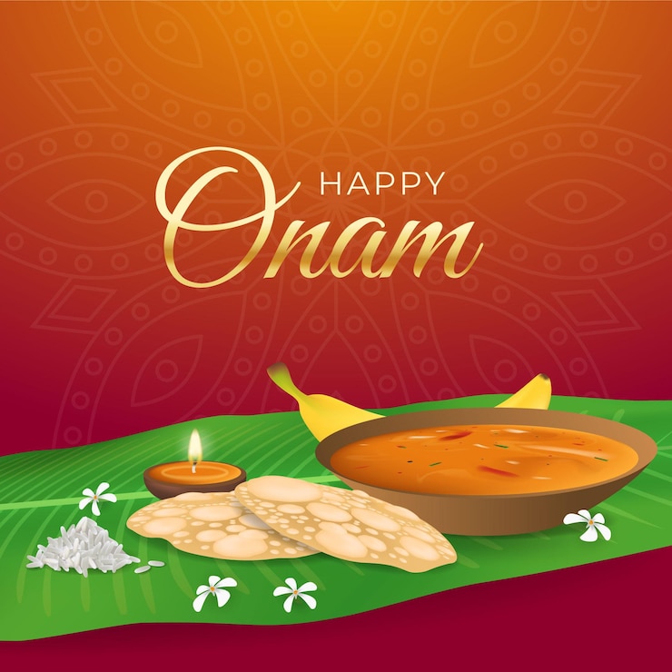 Vector Gratis konsep onam realistis