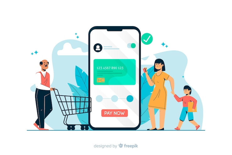 Vector Gratis konsep pembayaran kartu kredit untuk halaman arahan