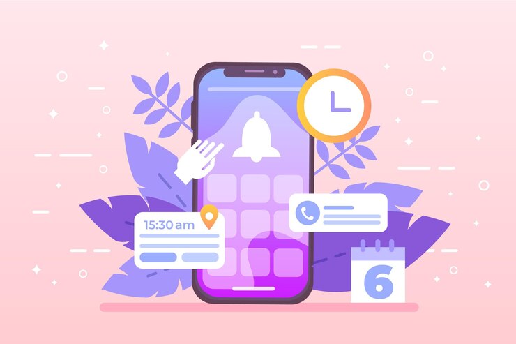 Vector Gratis konsep pemesanan janji temu dengan smartphone
