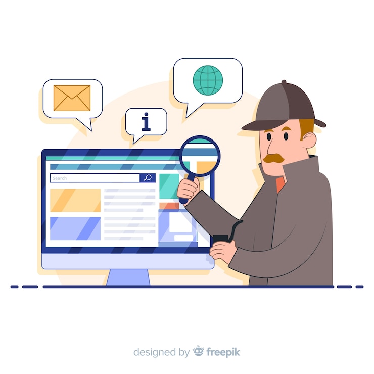 Vector Gratis konsep pencarian untuk halaman arahan