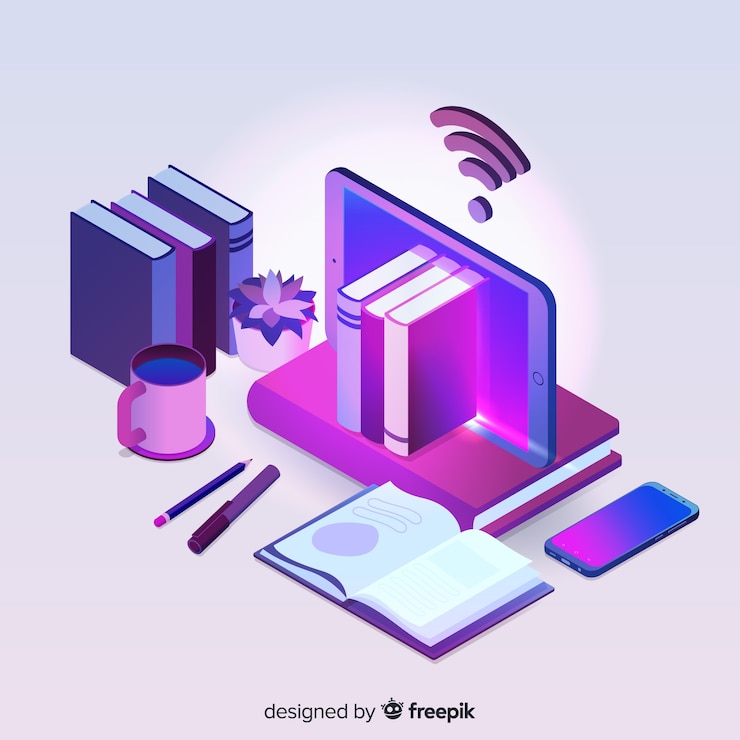 Vector Gratis konsep pendidikan online isometrik