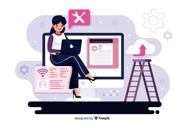 Vector Gratis konsep pengaturan situs web untuk halaman arahan