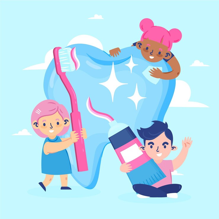 Vector Gratis konsep perawatan gigi desain datar