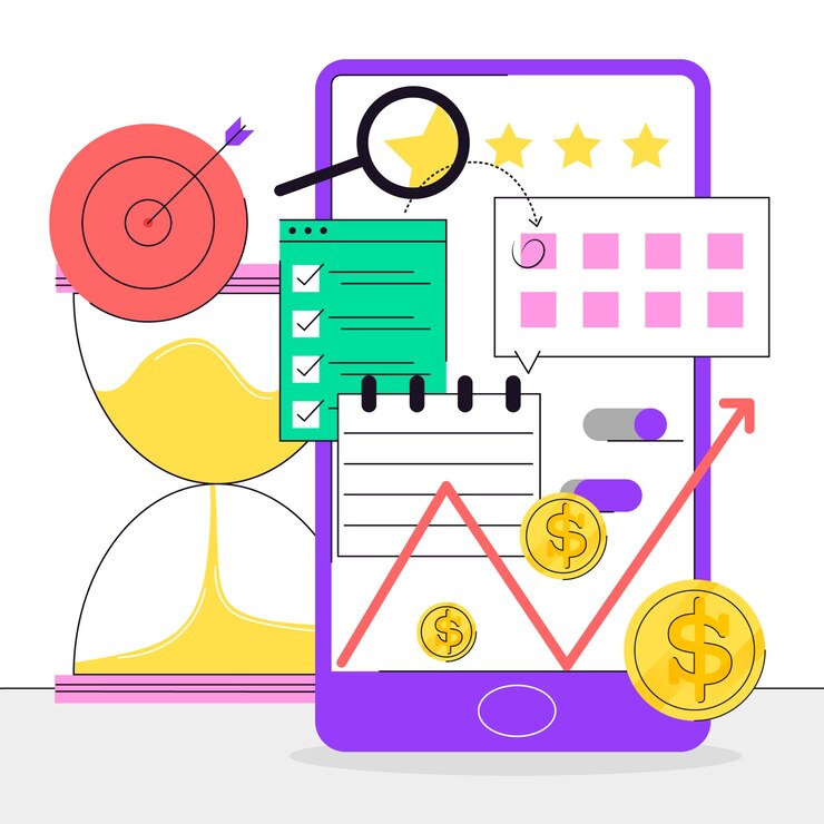 Vector Gratis konsep perencanaan bisnis desain datar digambar tangan