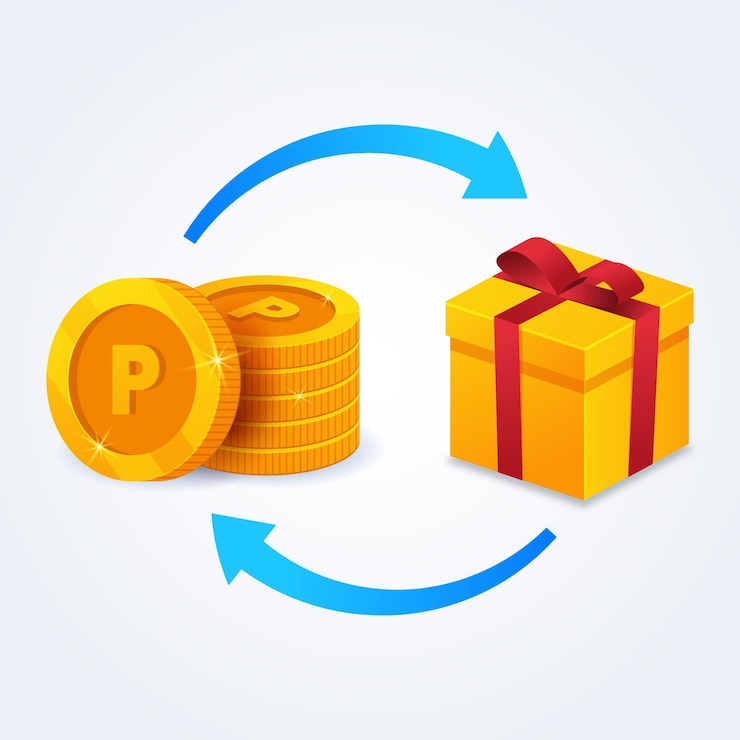 Vector Gratis konsep pertukaran poin yang mendetail