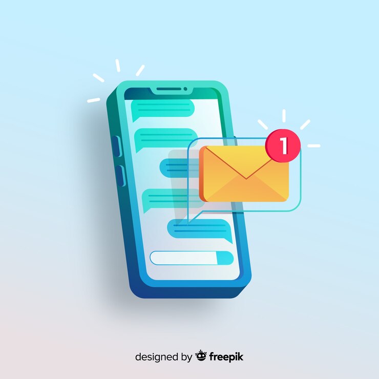 Vector Gratis konsep pesan baru untuk halaman arahan