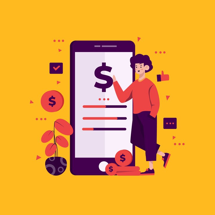 Vector Gratis konsep ponsel pemasaran media sosial