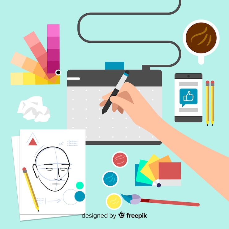 Vector Gratis konsep proses desain untuk halaman arahan