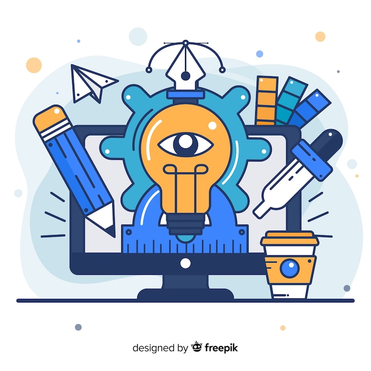 Vector Gratis konsep proses desain untuk halaman arahan