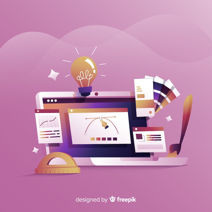 Vector Gratis konsep proses desain untuk halaman arahan