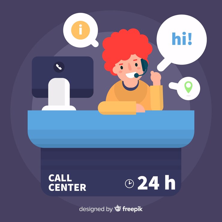 Vector Gratis konsep pusat panggilan