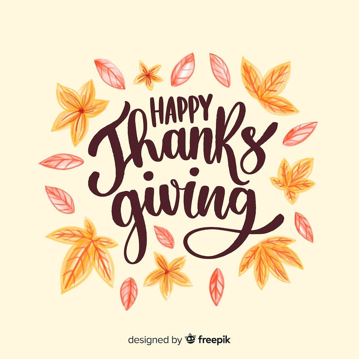 Vector Gratis konsep selamat thanksgiving dengan huruf