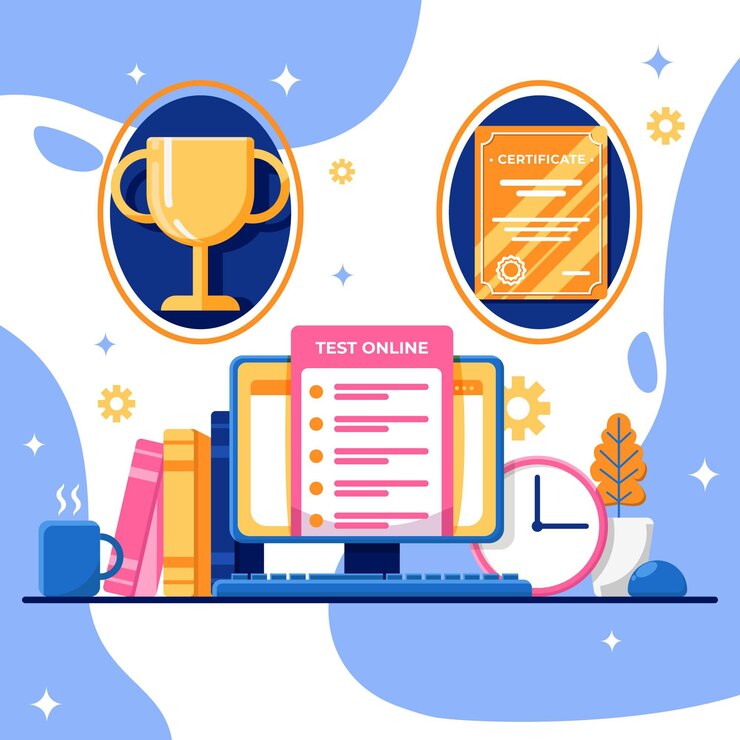 Vector Gratis konsep sertifikasi online