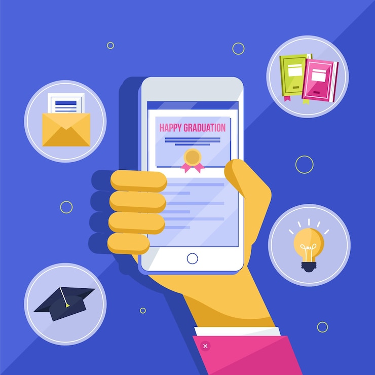 Vector Gratis konsep sertifikasi online