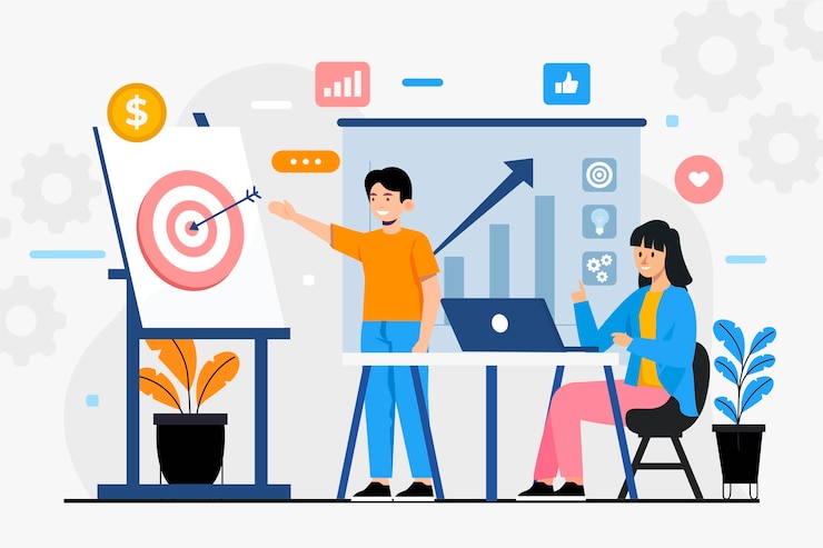 Vector Gratis konsep strategi bisnis desain datar digambar tangan