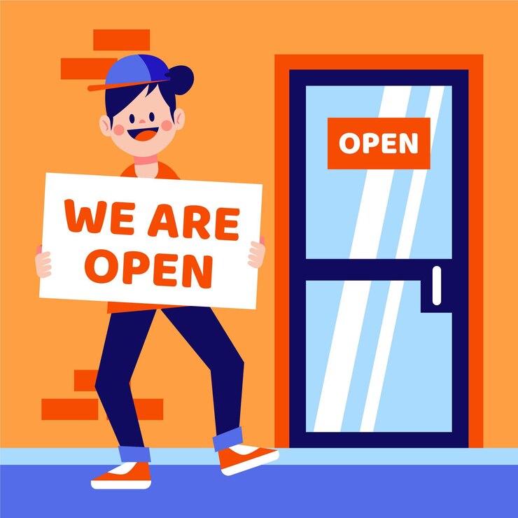 Vector Gratis konsep toko pembukaan