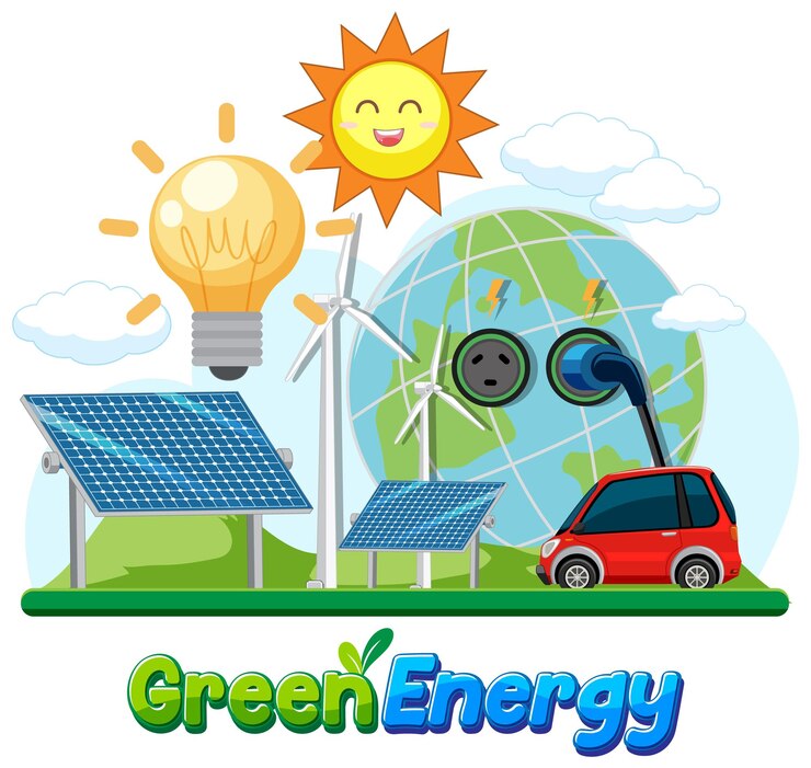 Vector Gratis konsep vektor energi hijau