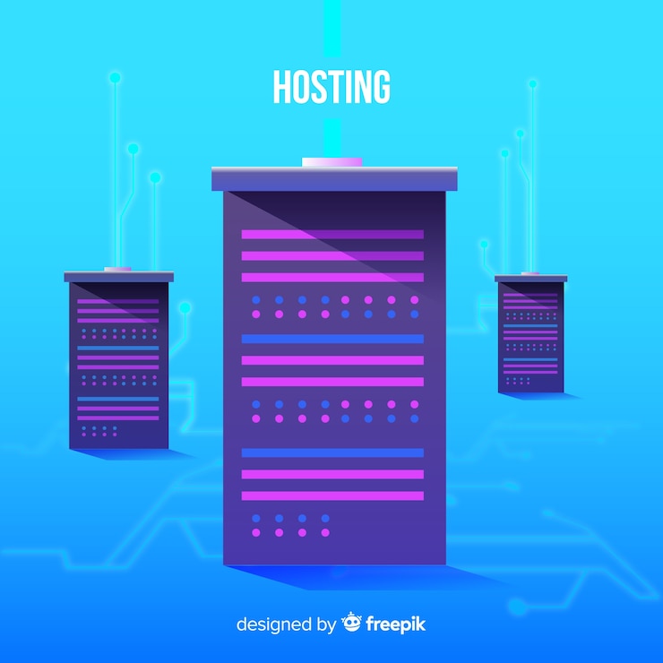 Vector Gratis konsep web hosting modern