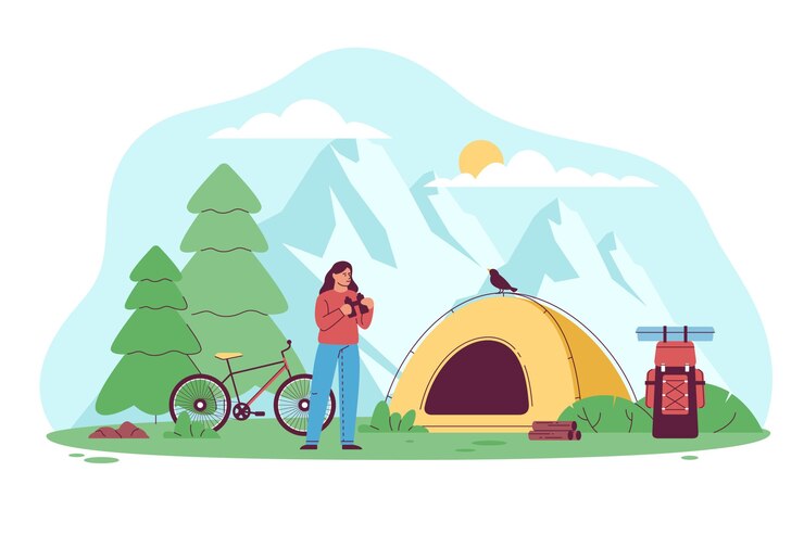 Vector Gratis konsep wisata alam