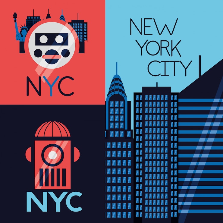 Vector Gratis kota new york