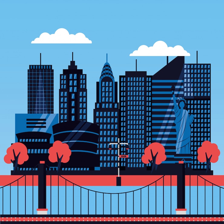 Vector Gratis kota new york