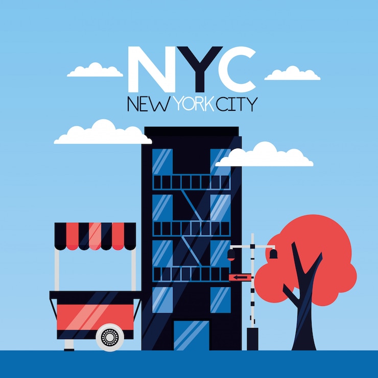 Vector Gratis kota new york