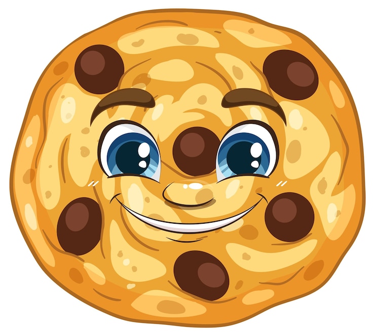 Vector Gratis kue cokelat keping tersenyum