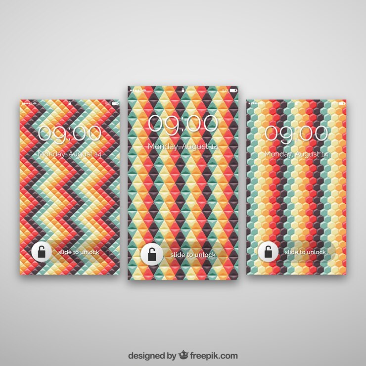 Vector Gratis kumpulan wallpaper geometris untuk seluler