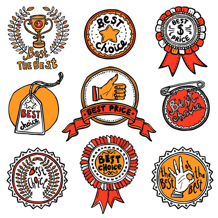 Vector Gratis label pilihan terbaik
