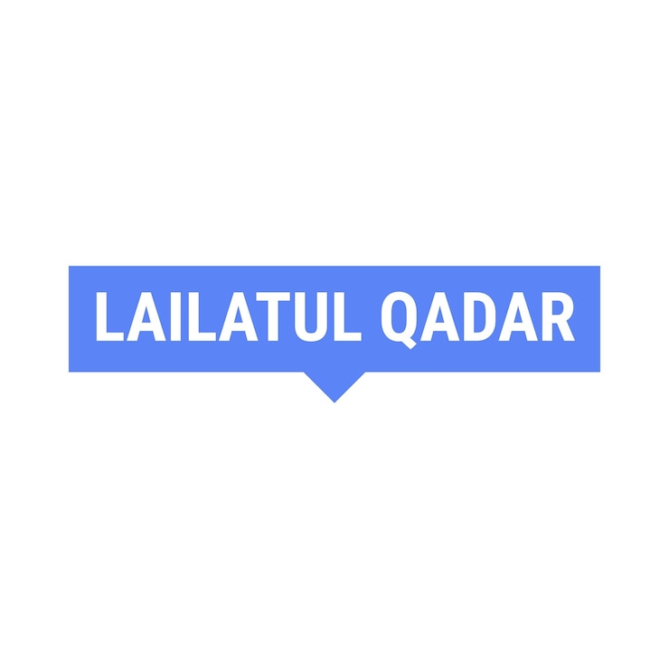 Vector Gratis lailatul qadr blue vector callout banner with information on the night of power in ramadan