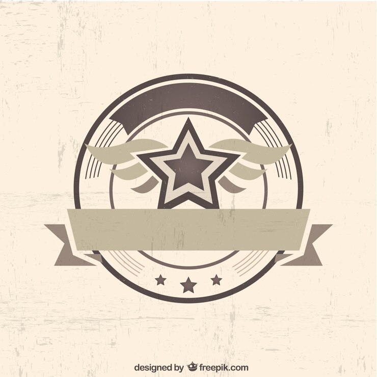 Vector Gratis lambang bintang grunge