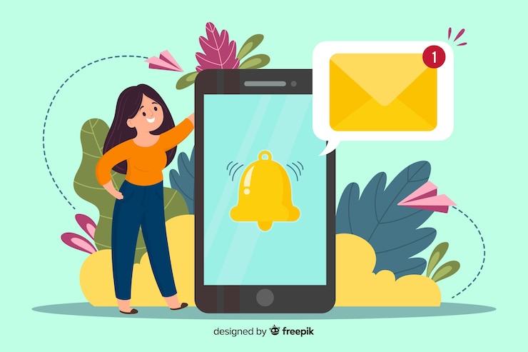 Vector Gratis landing page concept new message