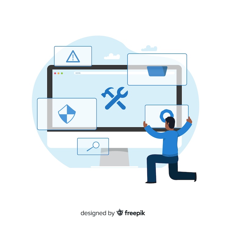 Vector Gratis landing page concept website setup